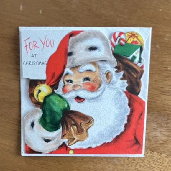 Hallmark Vintage Christmas Greeting Cards Lot Santa Reindeer Wreath Animals - Picture 15 of 16